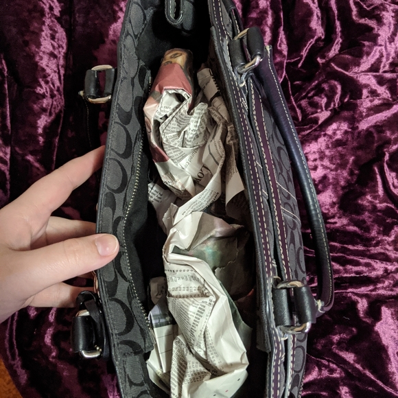 Coach black belted large bag - Picture 4 of 7